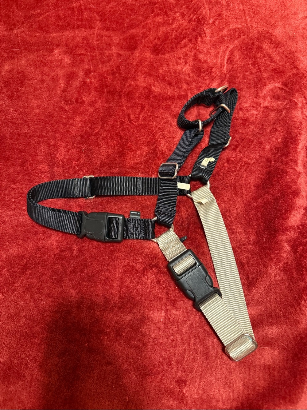 Easy walk Adjustable Black and Tan Harness